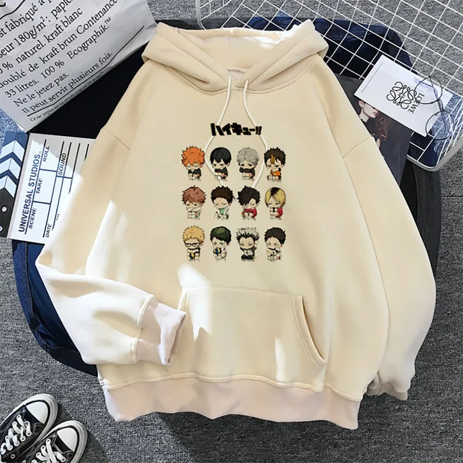 

Толстовка с капюшоном Haikyuu из ткани премиум-класса в японском стиле, легкая и дышащая, модная толстовка унисекс