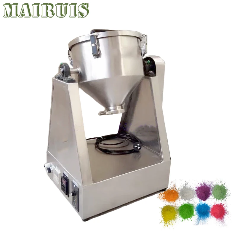 

Small Cone Type Powder Mixer Machine/ Rotary Mixer Mixing Equipment For Powder/Stainless Steel Food Powder Mixer