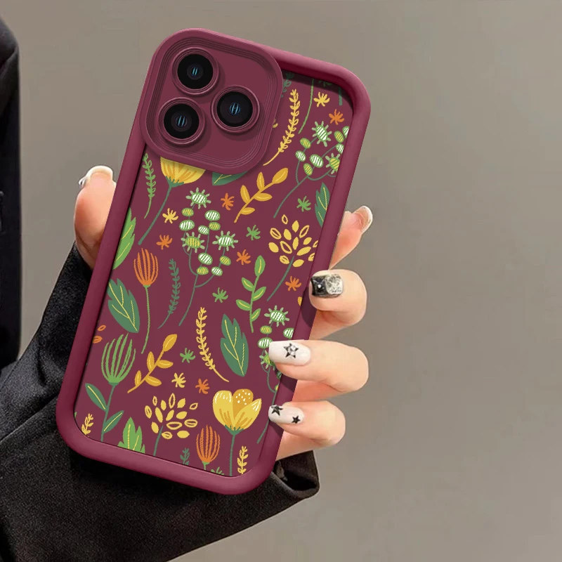Чехол для телефона с цветочным принтом для Xiaomi Poco M8 Pro C65 C61 C55 C51 C50 F8 Ultra M7 4G M6 Plus M5S M4 M3 Pro, противоударный матовый чехол (art.: 3920db2bed3e6) - 3920db2bed3e6