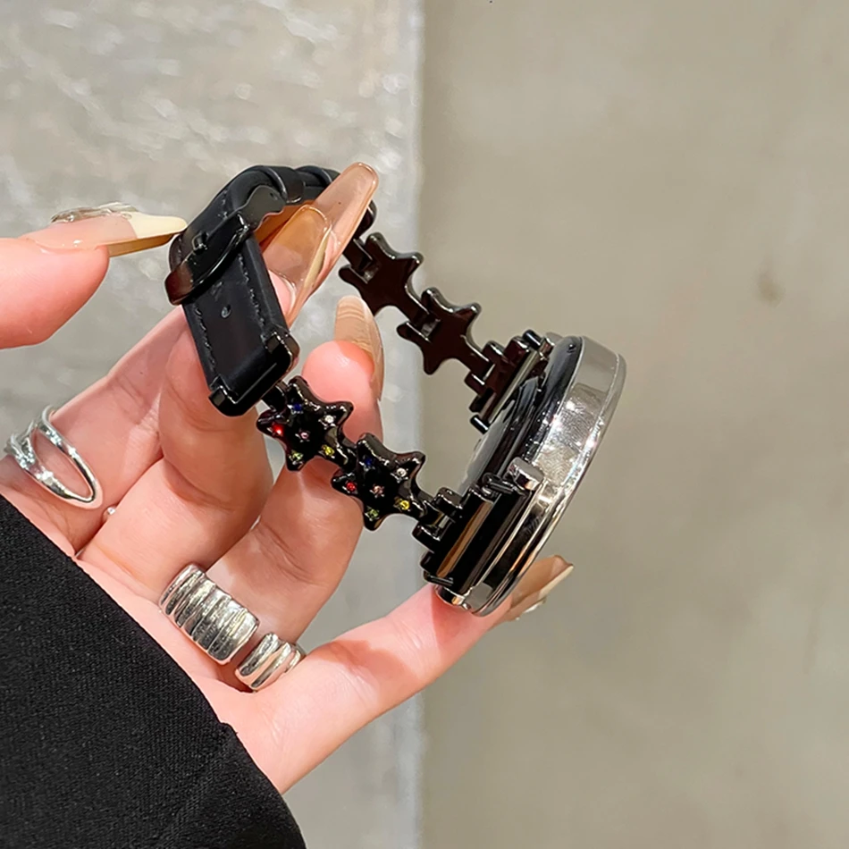 Ремешок 18/20/22 мм для Samsung Galaxy Watch 7 6 4 Classic 5 Pro роскошный металлический кожаный