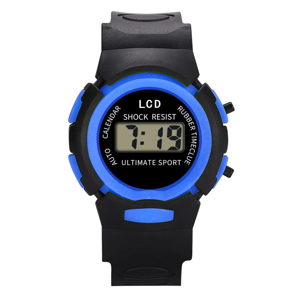 Children LED Electronic Digital Watch Chronograph Clock Sport Watches 5Bar Waterproof Kids Wristwatc