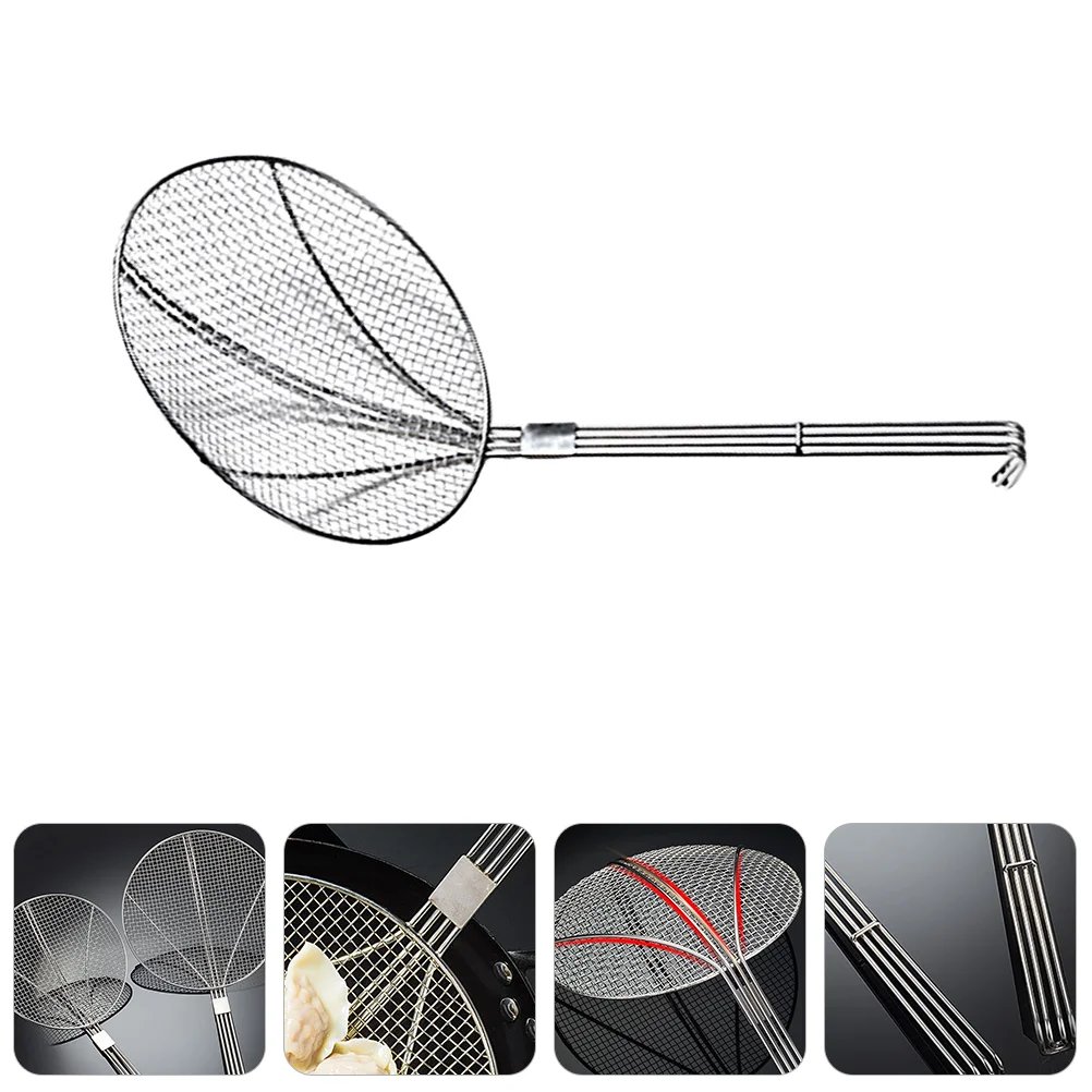 

Strainer Spoon Skimmer Mesh Ladle Kitchen Spider Frying Wire Colander Pasta Cookingmetal Finehandle Sievesteel Noodle Oil Sifter