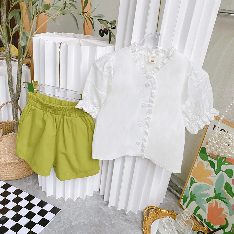 

Baby Girl Tshirt Shorts Set Suit For Kids 2022 Summer Clothing Sets Children Cotton Clothes Child Tracksuit Outfits