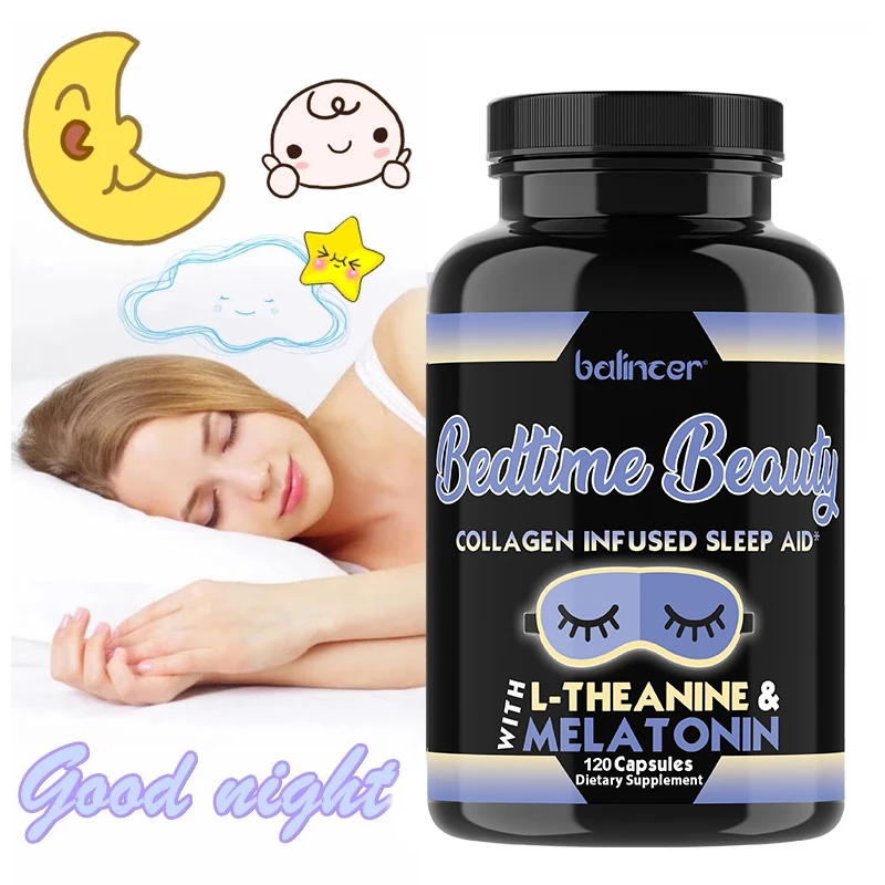 

Collagen Sleep Aid Reduces Insomnia, Helps Fall Asleep Faster, Improves Sleep Quality, Helps Promote Deep Relaxation and Calm