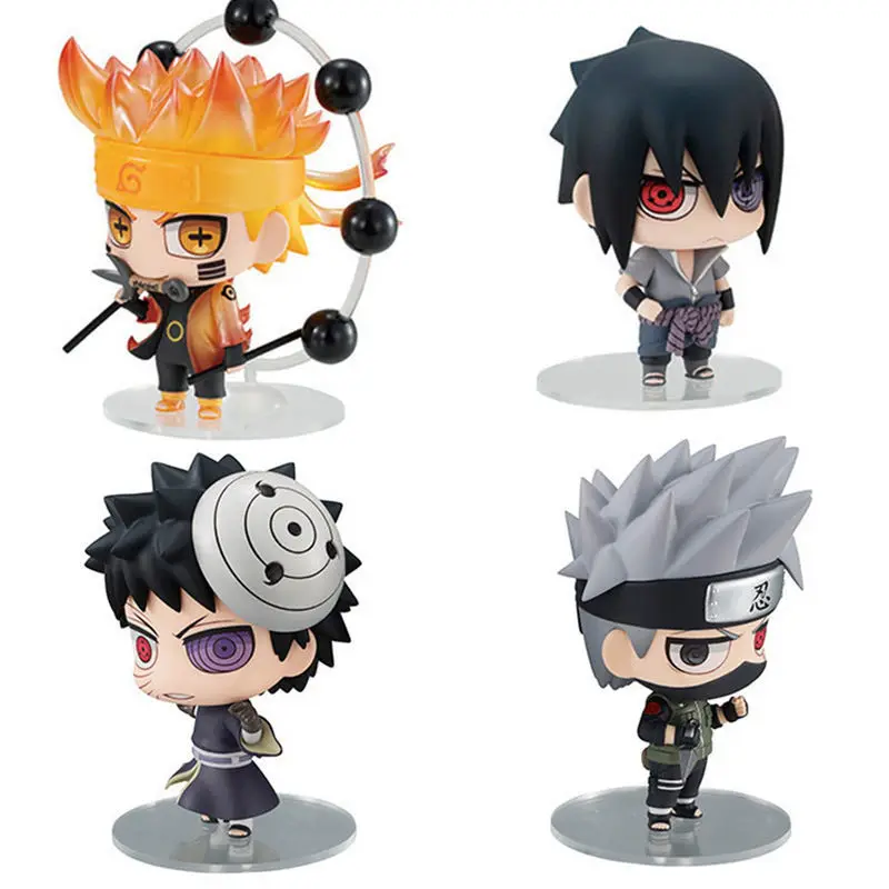 

Naruto hand-made Q version mosquito coil eye Naruto Sasuke Kakashi belt soil weasel model desktop decoration gift male anime