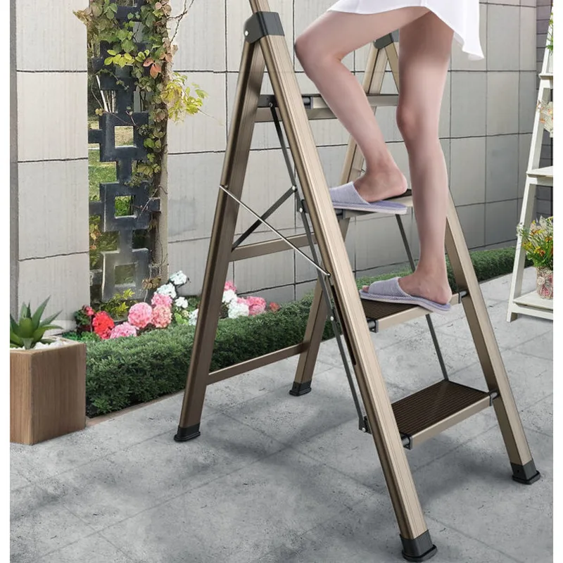 

Ladder Tool Home Folding High Tools Kitchen Multi-functional Ladder Chair Widening Anti-skid Step Ladder Chair Aluminum Alloy