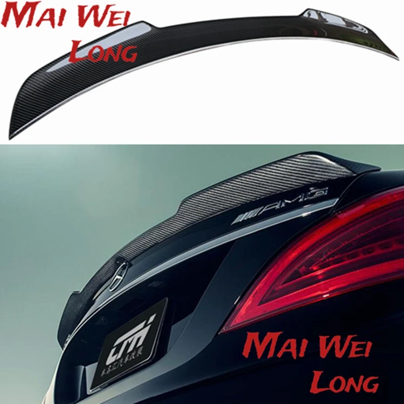 

For Mercedes CLS Spoiler Cls Class W218 Carbon Fiber Rear Trunk Spoiler CLS 350 550 500 cls63 spoiler AMG Style Wing 2011 - UP