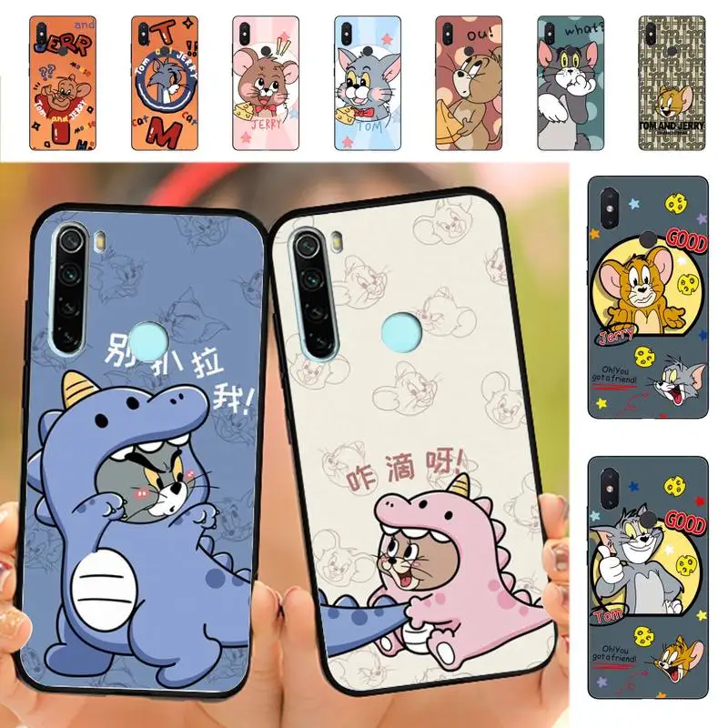 

Cartoon Cute Cat Mouse Phone Case for Redmi Note 8 7 9 4 6 pro max T X 5A 3 10 lite pro