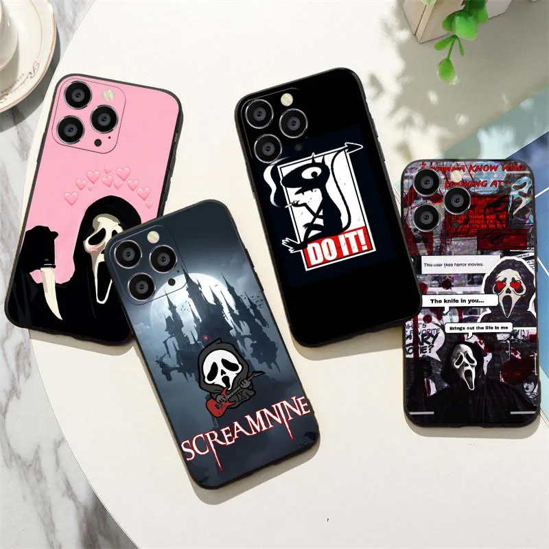 CK-16 Ghostface Hearts Phone Case For Xiaomi Redmi Note 7 11 11S 12 13 Pro Plus