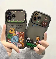 cute cartoon zoo phone case cover for iphone 11 12 13 pro x xr xs max shockproof case for iphone 13 cases for iphone case