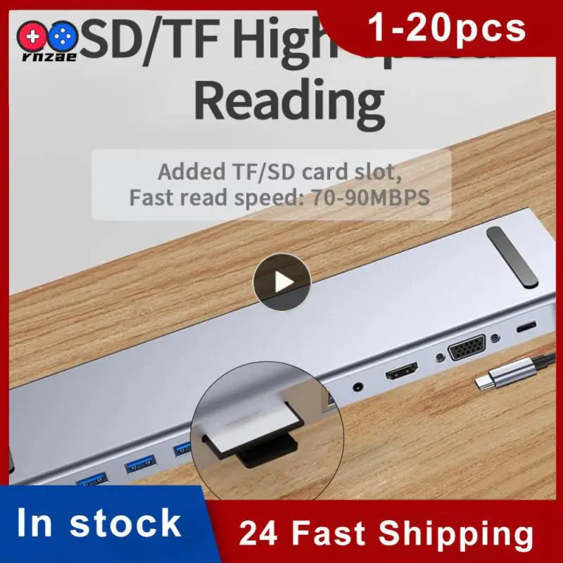 

Usb-c Hub Usb-c Docking Station 11 In 1 Sd/tf Multiport Adapter Usb 3.0 Usb-c Hub 11 Port Docking Station Type C Dock New Hot
