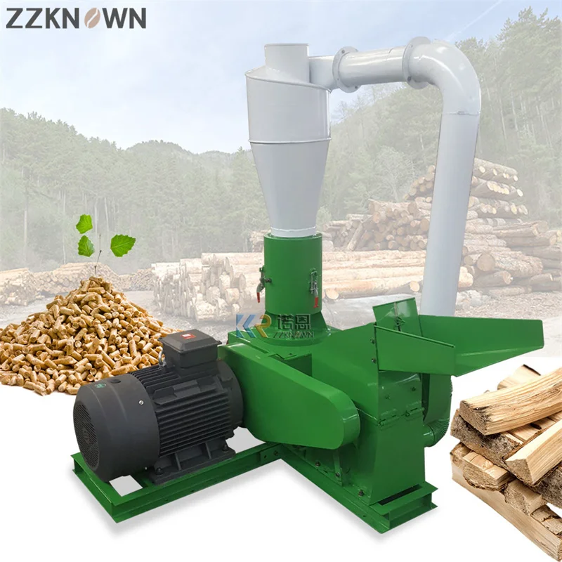 

Electric Combination Straw Corn Stalk Hammer Mill Wood Pellet Maker Agriculture Biomass Wood Pressing Pelletizer Machine