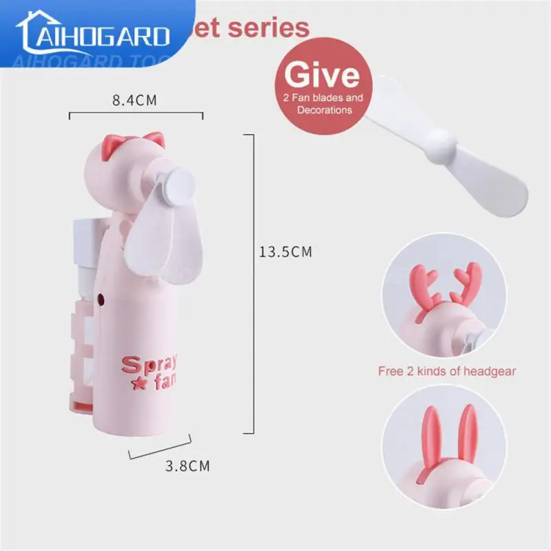 

Abs малошумный ручной небольшой вентилятор с распылителем долгий срок службы батареи мини-вентилятор с распылителем воздушное охлаждение летние поставки розовый бесщеточный двигатель постоянного тока 30 мл