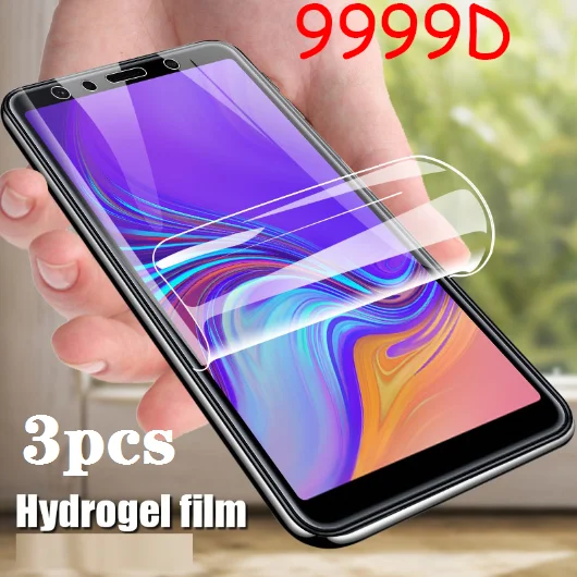 

3PCS Hydrogel Film for Samsung A7 2018 A750 A6 A8 Plus Screen Protector for Galaxy A9 Star Lite Pro 2016 Phone Protective Film