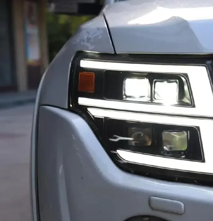 1 или 2 шт. светодиодные фары с 4 линзами для Pajero 4-й передние Montero Low High Beam Led Drl Shogun