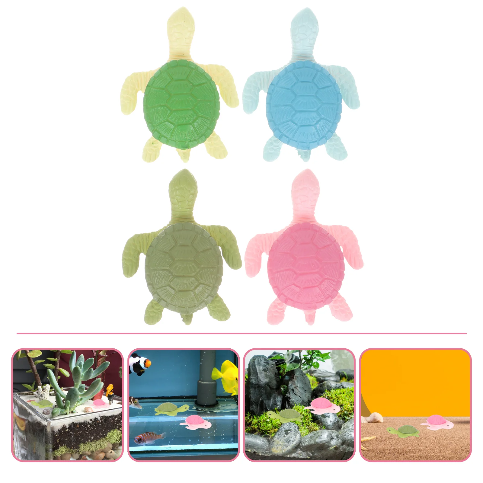 

8pcs Turtle Figurines Tiny Turtle Miniature Turtle Figurines Tiny Figurines Bonsai Decoration Turtle Decor