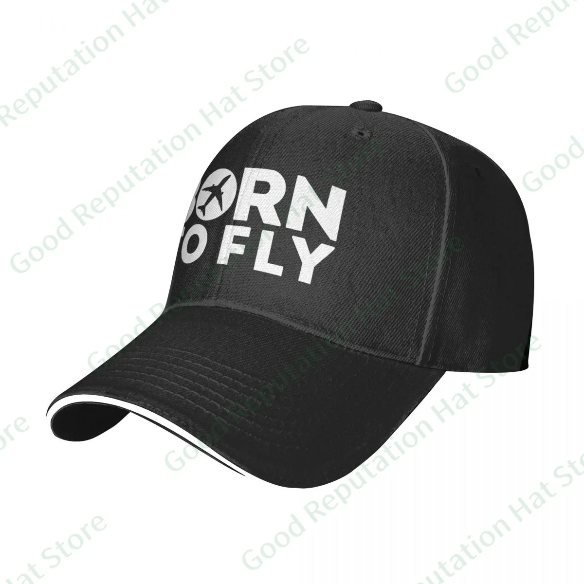

Multiple Colour Born To Fly Flight Pilot Baseball Cap Peaked Cap Adjustable Unisex Summer Dad Hat Shade Sport Baseball Hats