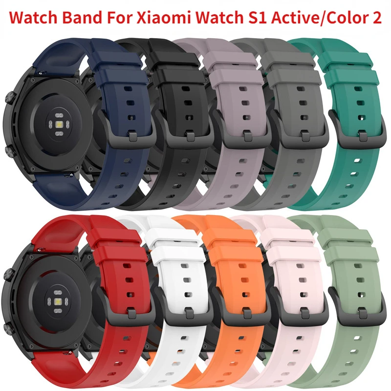 

Ремешок силиконовый для Xiaomi Watch S1 Active/Color 2, браслет для Garmin benz 2/Vivoactive4, Amazfit GTR 3 Pro
