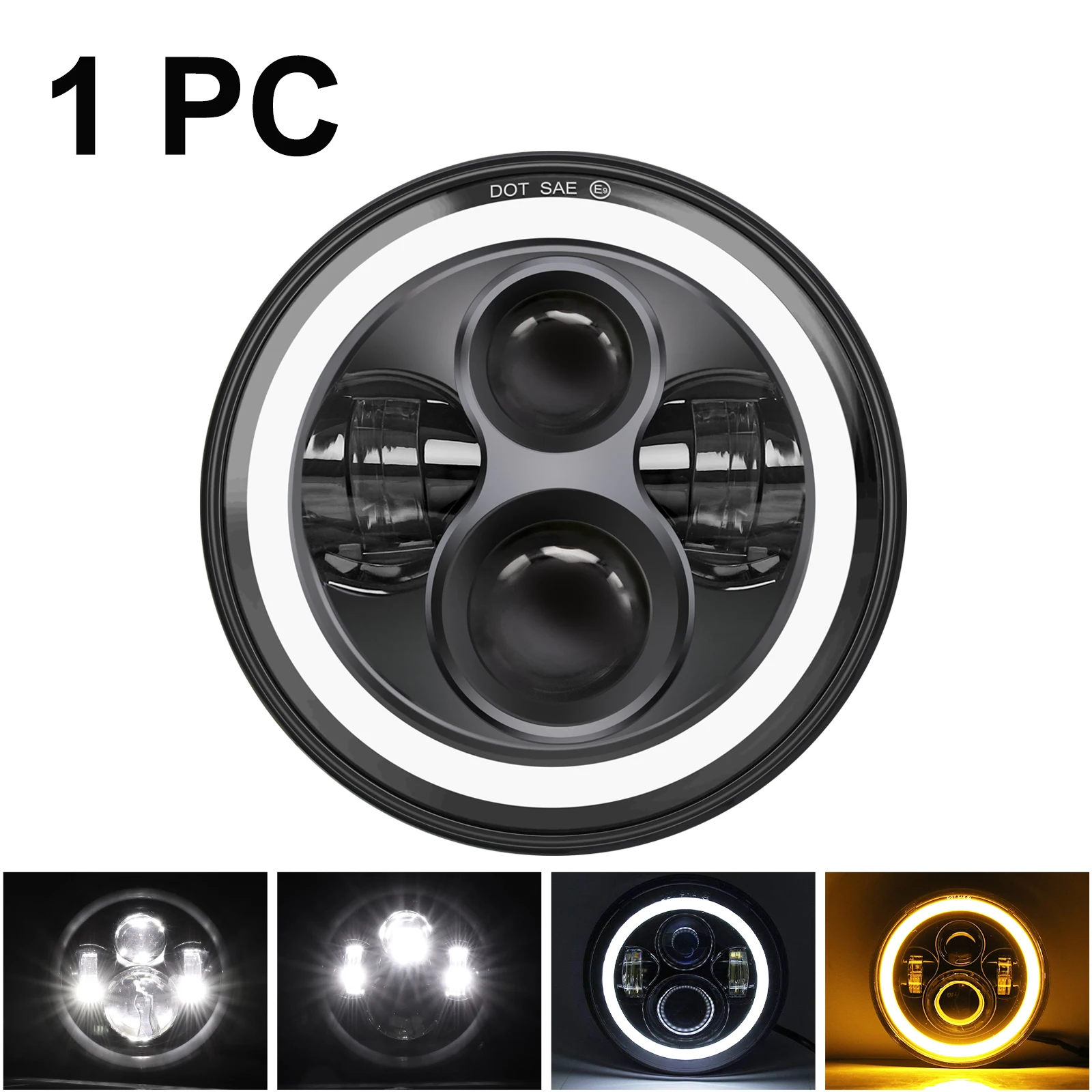 

Мотоциклетная Фара BraveWAY 7 Дюймов LED Для Внедорожных Мотоциклов Harley, Honda, Yamaha, Suzuki, BMW