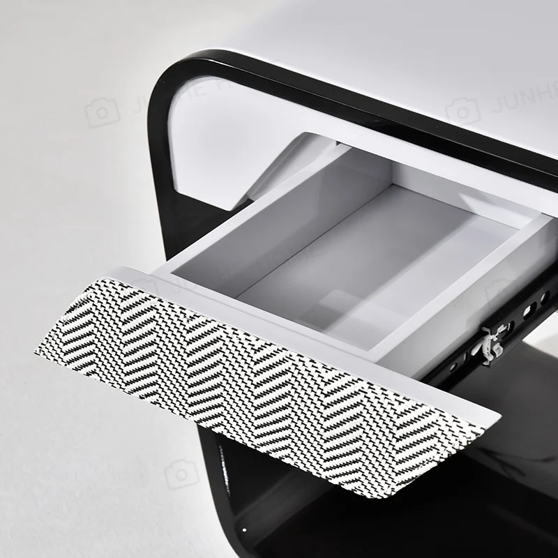 Роскошный современный прикроватный столик C-образной формы домашний шкаф для