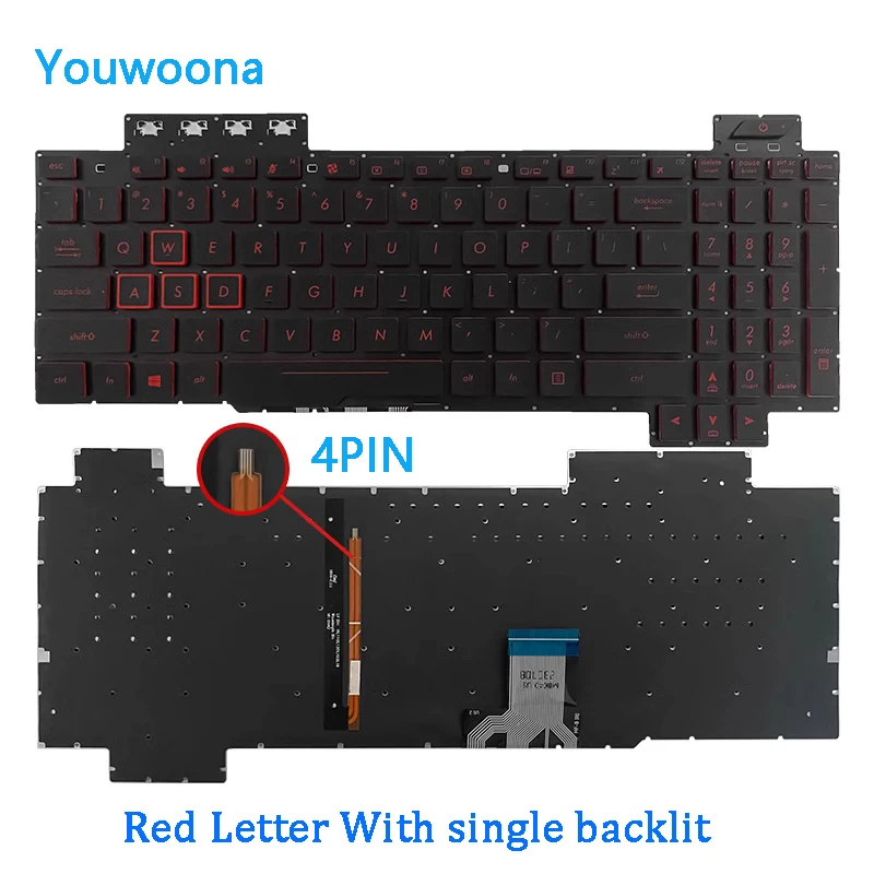 Новая оригинальная клавиатура для ноутбука ASUS Flying Fortress 5/6/7 FX95G/D FX705 FX504 FX505G FX86 FX80