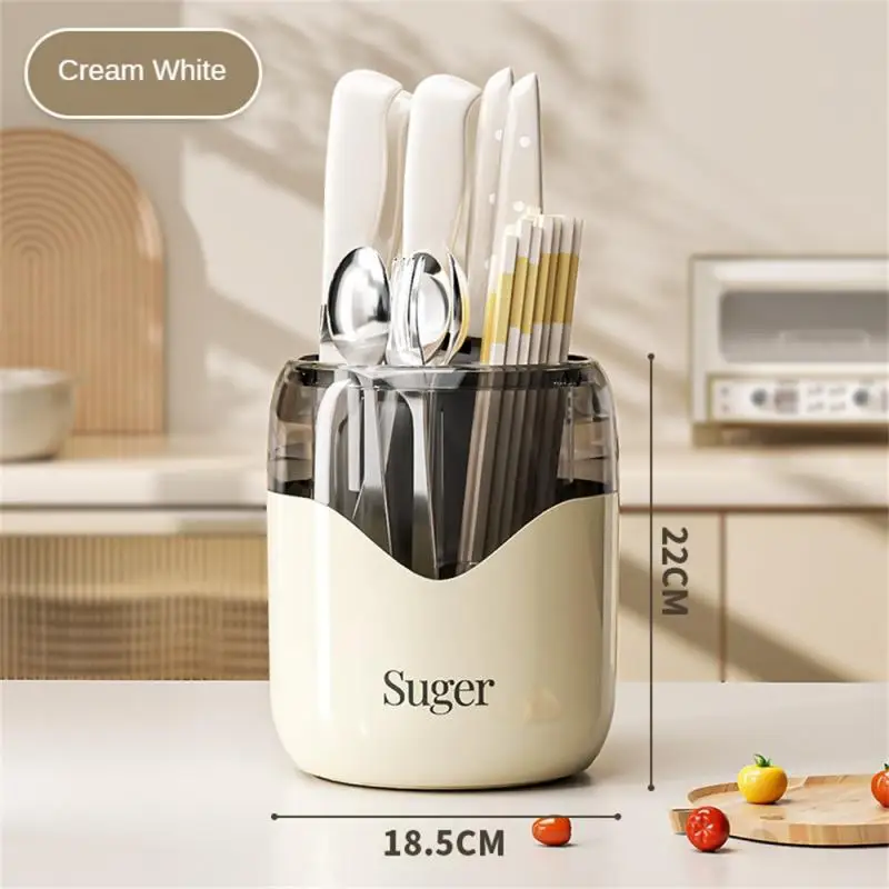 

Exquisite Appearance Chopsticks Tube Kitchen Supplies Rotating Storage Rack Durable Shelf Feel Comfortable Tool Holder