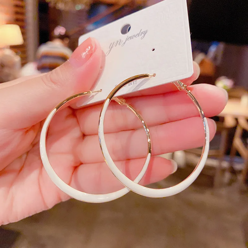 

6CM New Minimalist Fashion Personalized Fashionable All-Match Big Ear Ring Eardrops Ear Hoops for Women Girls New