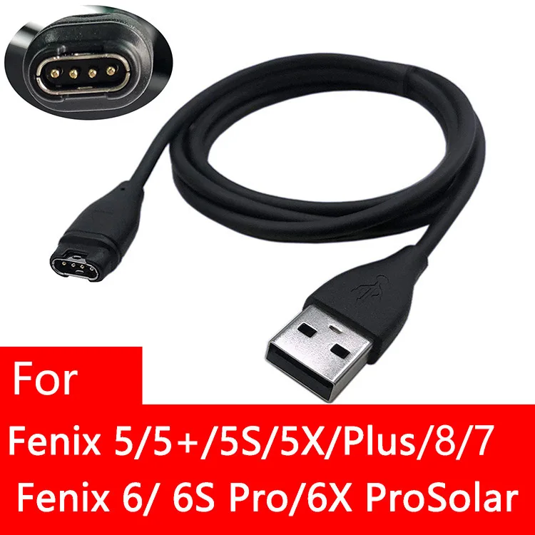 Зарядное устройство типа C/USB для Garmin Fenix 8 7X 7 Pro 6X 6 5X 5Plus 5S 6S 7S Кабель зарядки Tactix