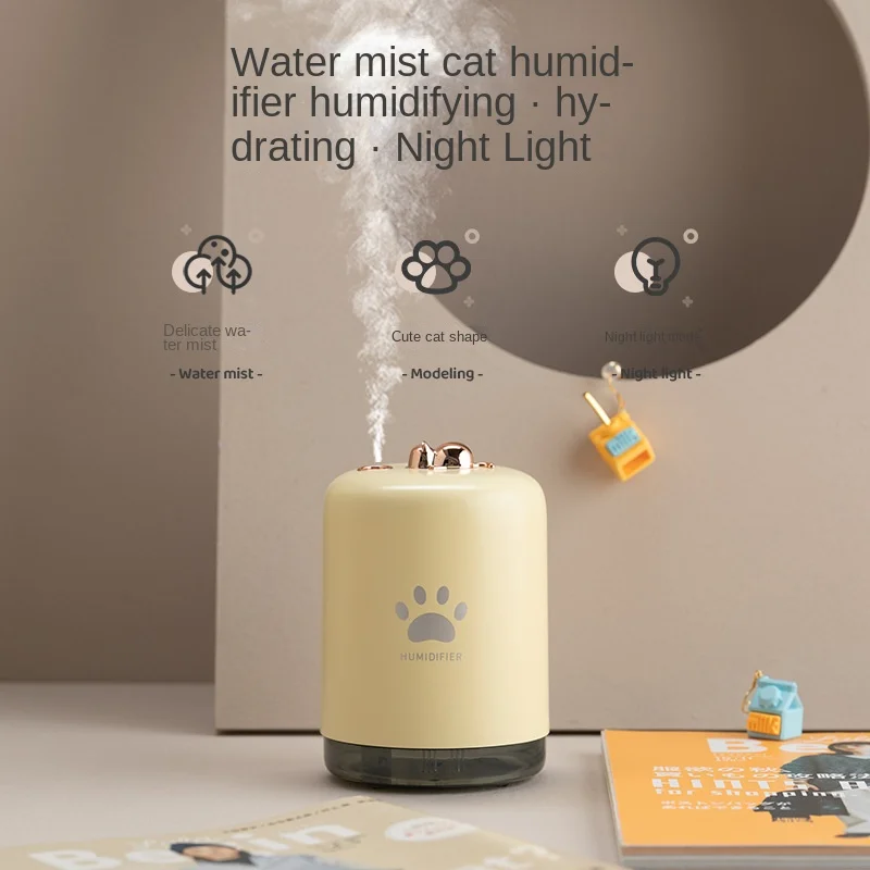 

Cute Cat Air Humidifier USB Mini-Portable Office Bedroom Purification Aromatherapy Spray Aromatherapy humidifiers diffusers