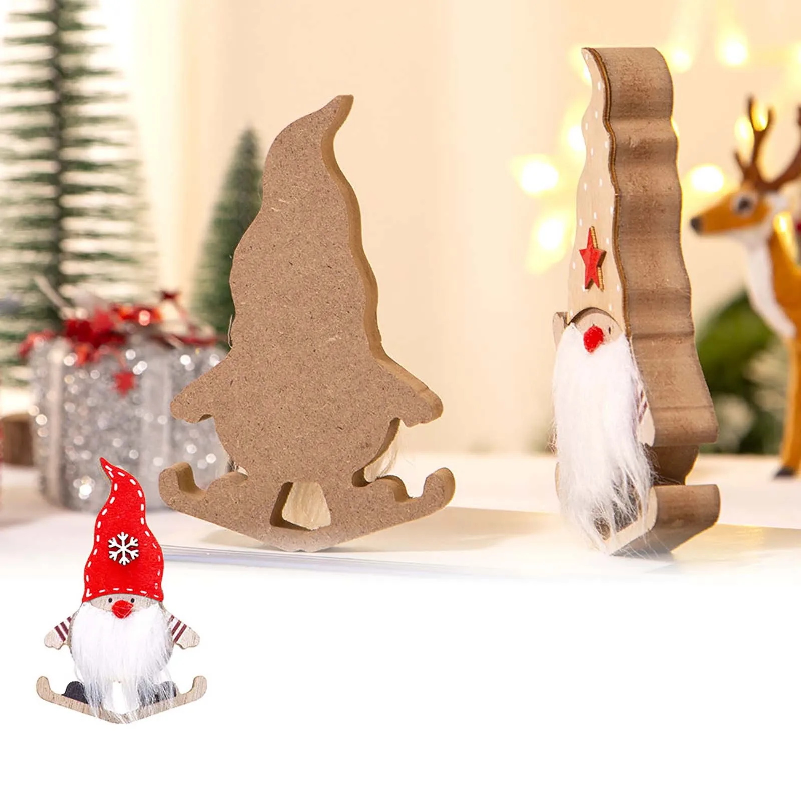 Рождественские украшения деревянные сани Санта-Клауса украшение для рабочего