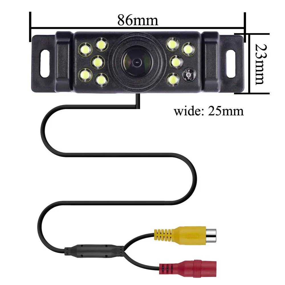 

Night Vision Reverse Camera Waterproof Car Front Rear View Backup Parking Night Vision CAM Auto Cam With 9 LEDs + 1 Light Sensor