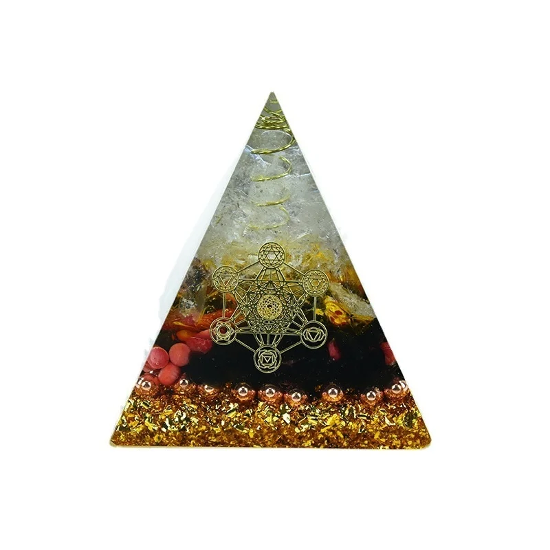 

Кристальные украшения из смолы, пирамида оганта, инструменты для йоги и медитации, Кристальные натуральные камни и минералы, духовные украш...