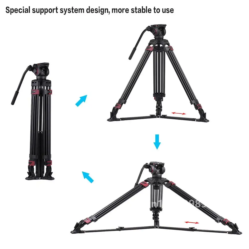 Miliboo MTT609A профессиональная фотография 3-секционный штатив из алюминиевого сплава