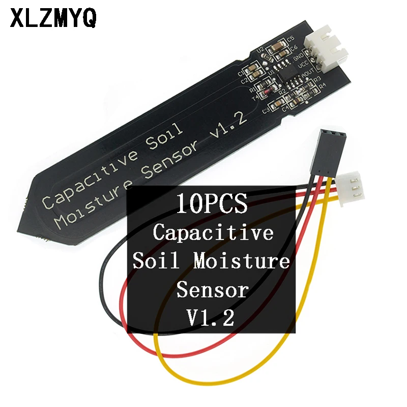 

10pcs/lot Capacitive Soil Moisture Sensor Not Easy to Corrode Wide Voltage Wire Suitable For Arduino DIY Electronic Kit