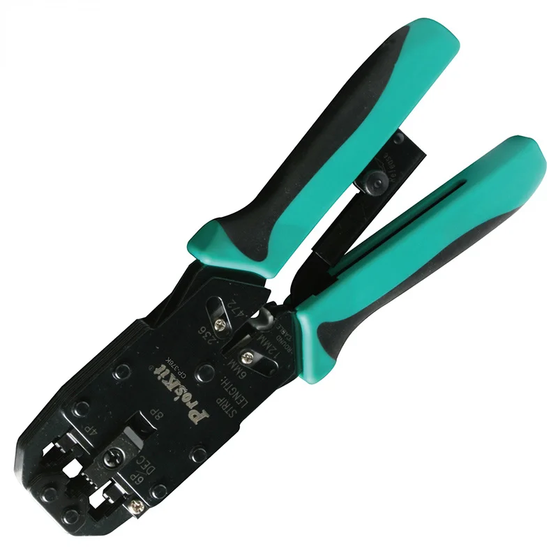 

CP-376K 4/6/8P Ratchet network terminal crimping tool, wire stripper, professional modular crimping strip cutting tool