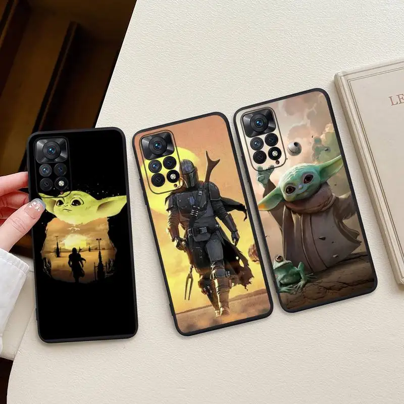 

Mandalorian Baby Yodas Phone Case For Redmi Note 11E 11S 11 10 9 Pro 9A K20 K30 K40 Soft Silicone Cover