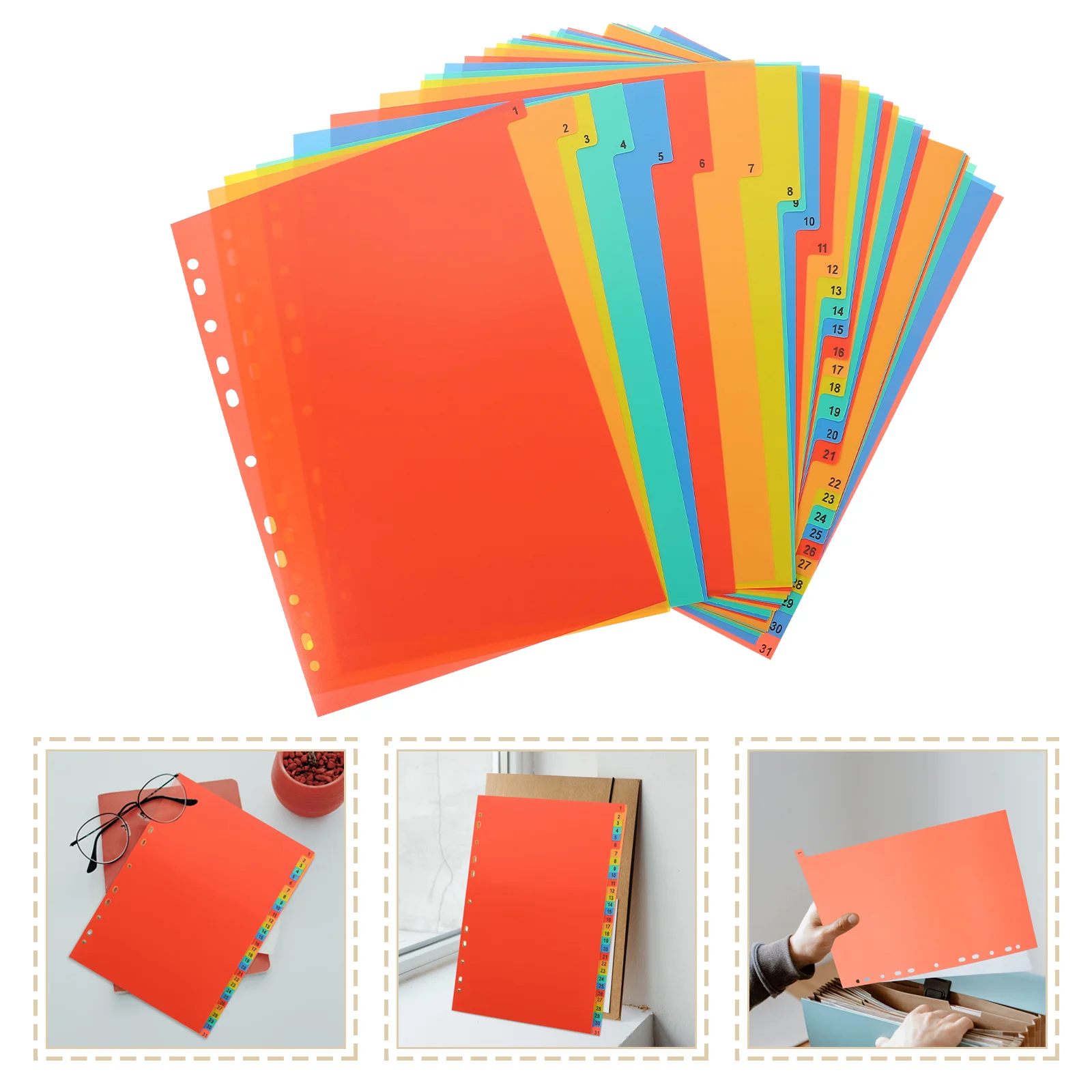 

A4 Index Divider Dividers For Binder Notepad Tabs Page Colorful Cards School Office Markers File Folders Colored