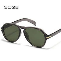 shauna retro pilot sunglasses women fashion rivets decoration gradient eyewear men shades uv400 brand designer sun glasses