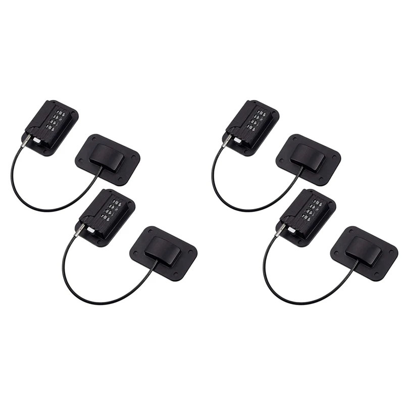 

4 Pack Refrigerator Lock Combination Coded,Fridge Lock For Kids Safe, Child Safety Cabinet Window Locks, Baby Door Lock