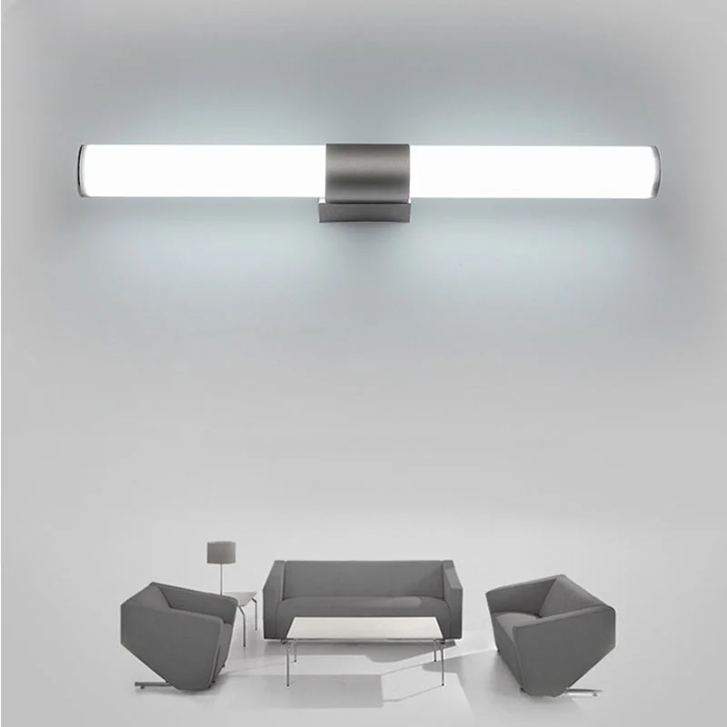 Зеркальная настенная лампа водонепроницаемый алюминиевый светильник в виде