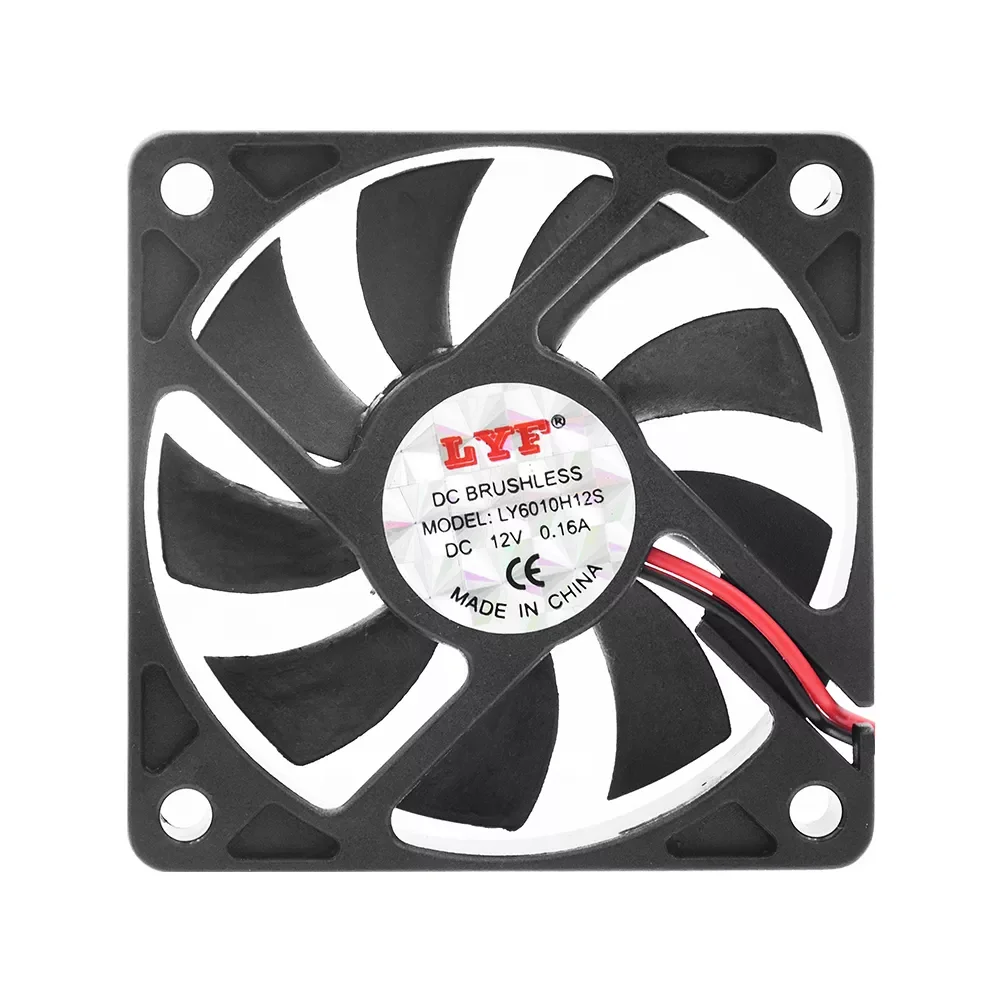 

60 X 60 X 10mm Low Noise CPU Heat Sink Cooler 2 Pins 12V DC Cooling Fan Computer PC Case CPU Cooler Case Fan 4900-6050 RPM