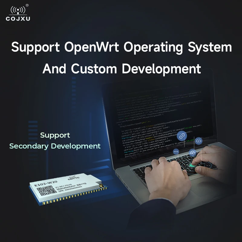 MT7628AN Serial Port to Wifi Wireless Routing Module COJXU E103-W20(7628) Support Openwrt IPEX SPI UART Small Size SMD Module