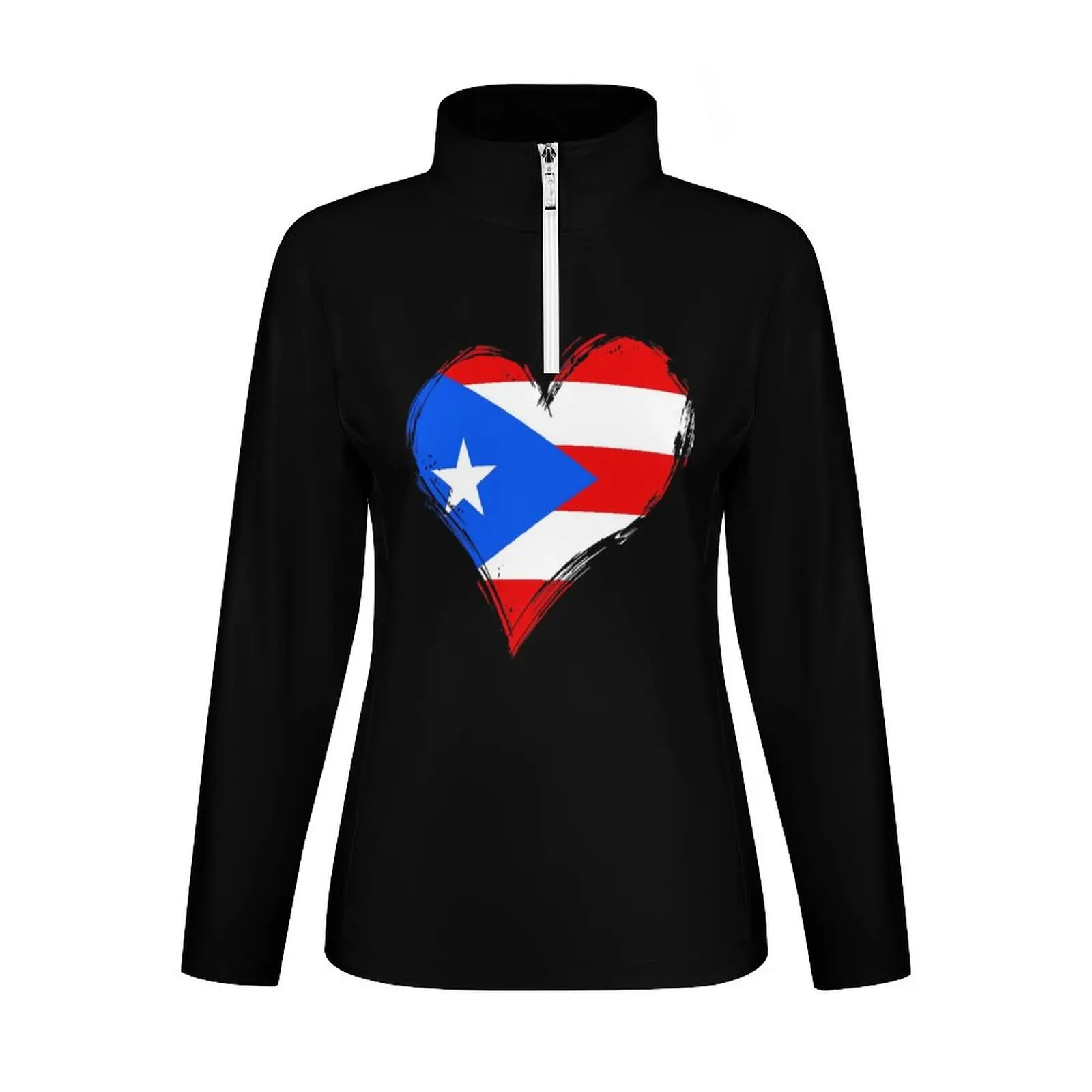 Футболки для йоги спортивный Топ с длинным рукавом флаг Пуэрто-Рико тонкая
