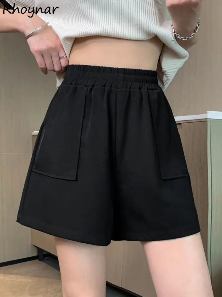 

Шорты-джоггеры женские, винтажная уличная одежда с завышенной талией, модная универсальная простая повседневная одежда в Корейском стиле унисекс, на лето