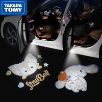 takara tomy hello kitty cartoon cute automatic induction welcome light door light car universal projection car atmosphere light