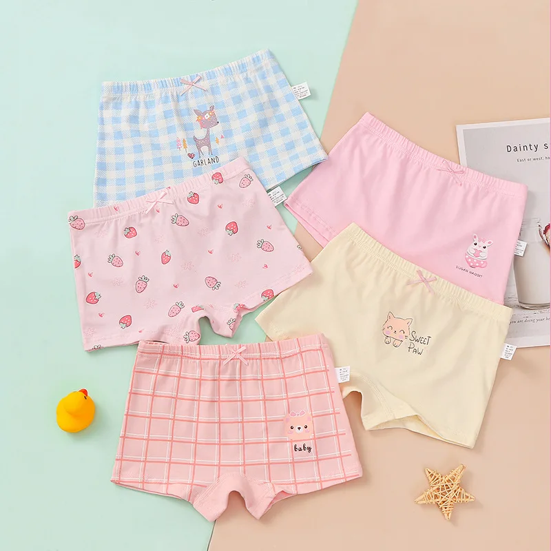 

5 Pcs/Lot Children Underwear Cotton Girls Panties Cute Pattern Kids Boxer Briefs Princess Girls Panties Calcinha Feminina 1-13Y
