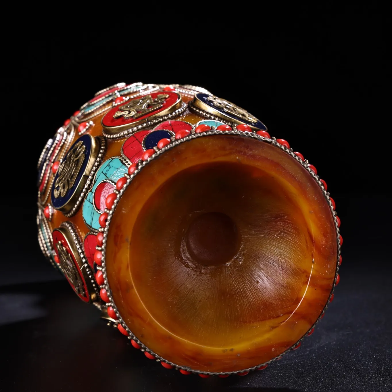 13-дюймовая коллекция тибетского храма старый пчелиный воск мозаика драгоценный