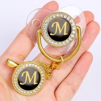 new born pacifier personalized baby luxury pacifier clips letter gold bling infant pacifiers holder silicone teethers nipple