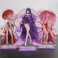anime genshin impact hutao cosplay acrylic figure raiden shogun yae miko stand model plate desk decoration fans collection gift