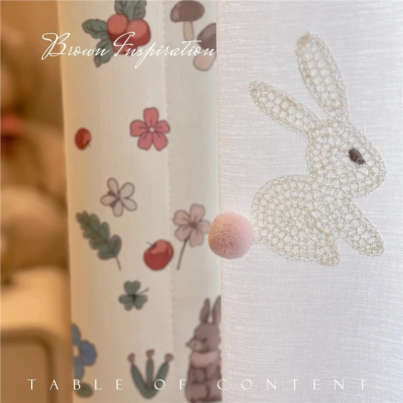 

Занавеска для детской комнаты Little Flower Rabbit